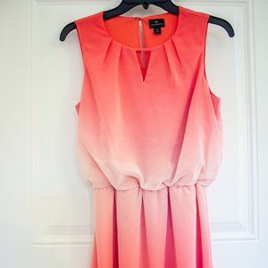 Ombre Pink Casual Dress